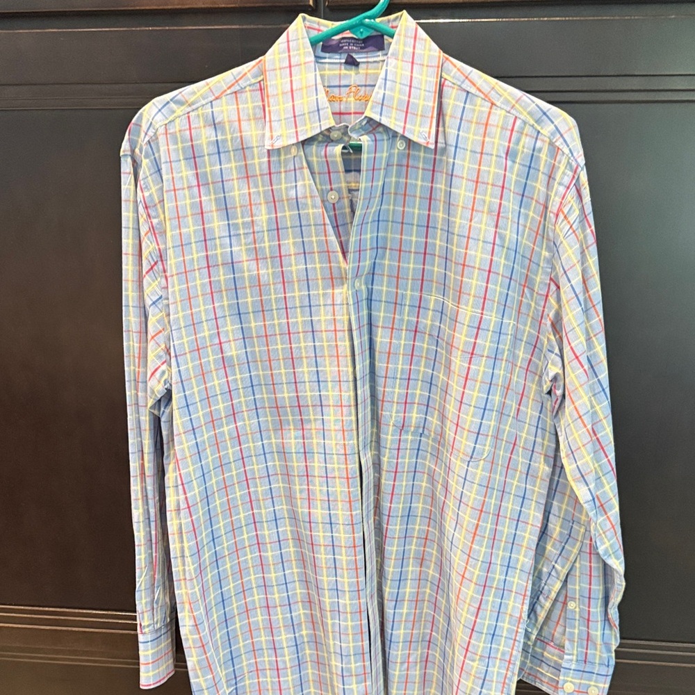 Alan Flusser Pastel Plaid Dress Shirt
